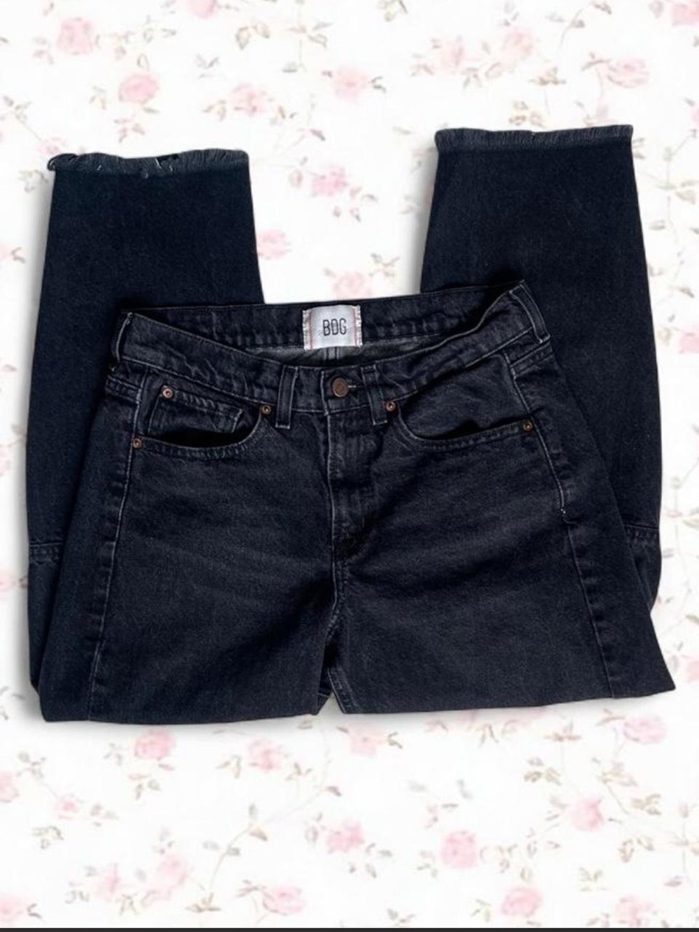 BDG Black Wide Leg Tapered Ankle Crop Denim Jeans -Sz. 29